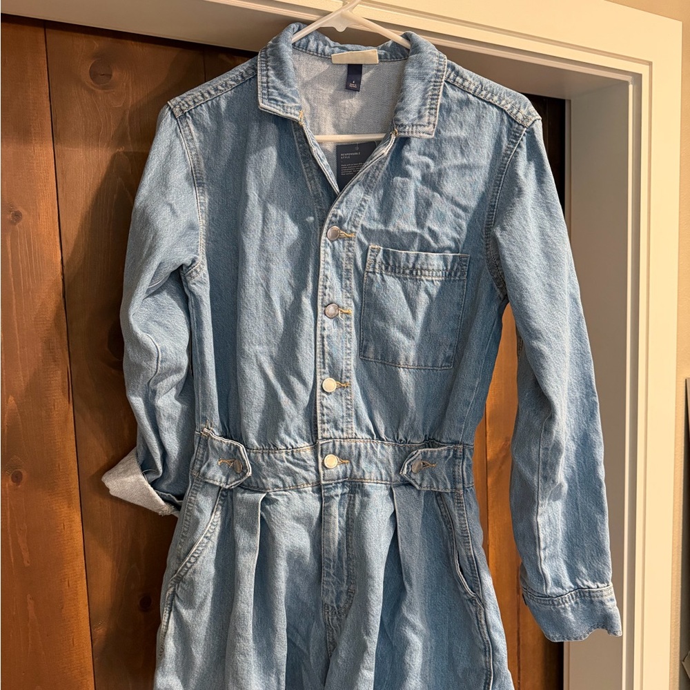 Universal Thread Light Blue Denim Jumpsuit